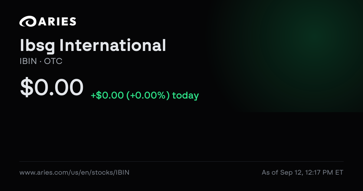 Ibsg International (IBIN) Company Profile & Leadership | Aries